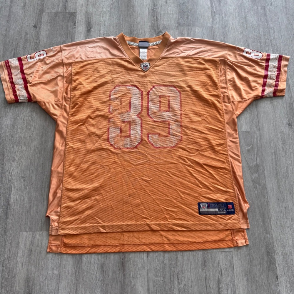 Reebok NFL San Francisco 49ers Antonio Bryant 89 Jersey Mens 2XL Orange Mesh